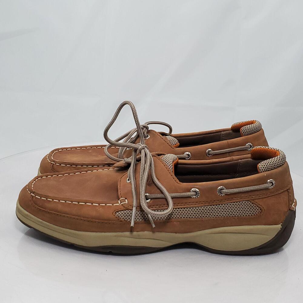 Sperry Top-Sider Lanyard2-eye Boat Shoes 10 W Brown Leather Mesh 0777971